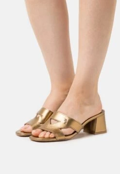 Kurt Geiger London Odina Block - Muiltjes Met Hak - Gold