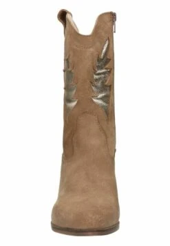 Mit Metallic-Details - Cowboy-/Bikerlaarzen - Taupe -Deals Shoes Store 1584067a13084535ab3b4bda5162b74d