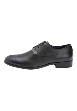 Next Tan Round Toe Derby Shoes - Veterschoenen - Black