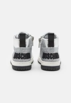 MOSCHINO Unisex - Sneakers Hoog - Silver/White/Black -Deals Shoes Store 195eb3b79aa64161aae50bcf9d95c9b6