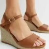 New Look Wide Fit- Sandalen Met Sleehak - Tan