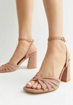 New Look Block- Sandalen Met Hoge Hak - Pale Pink