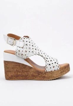 Sandalen Met Sleehak - White -Deals Shoes Store 46b49e54501c4f818cbd3464e6bd17f5