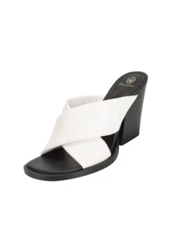 Pantoletten - Muiltjes Met Hak - White Black -Deals Shoes Store 4897504cae0043e9b546b65836757d94