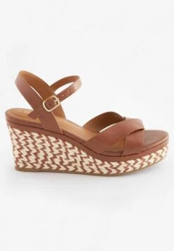 Next Forever Comfort Open Toe Regular Wide Fit - Sandalen Met Sleehak - Tan Brown -Deals Shoes Store 4fbaa0285a144867a7b05ed3a2d7bb76