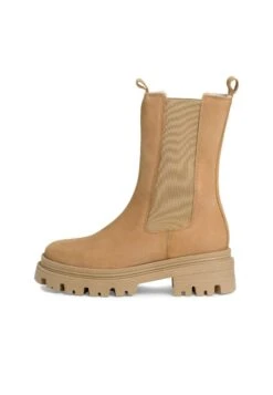 Tamaris Enkellaarsjes Met Plateauzool - Camel