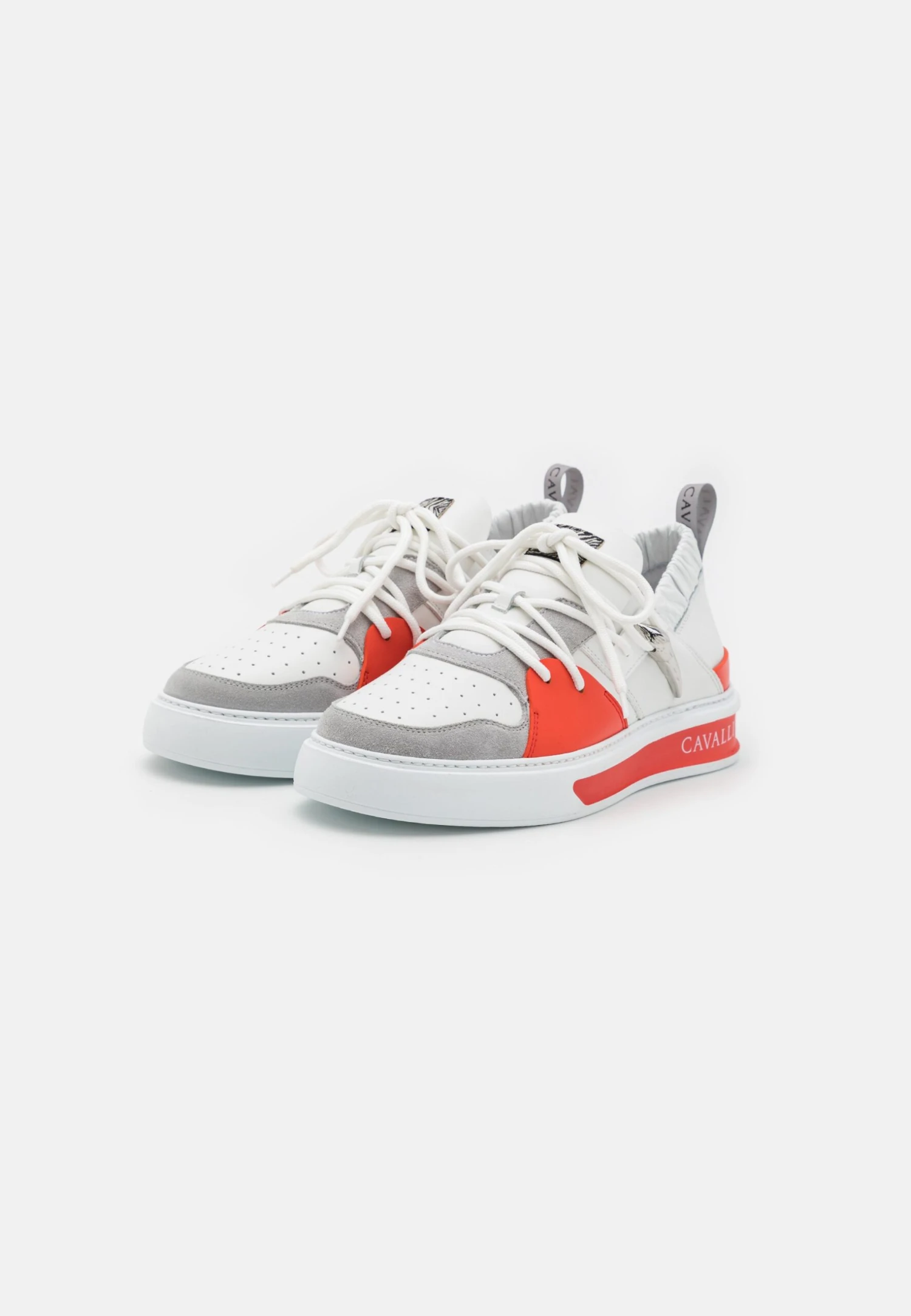 Roberto Cavalli Sneakers Laag - Light Grey/Coral/White 2 Roberto Cavalli Sneakers Laag - Light Grey/Coral/White - Image 2