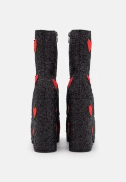 Lamoda Keeper Chunky Platform Ankle Boots - Enkellaarsjes Met Hoge Hak - Black/Red -Deals Shoes Store 67e48acb5f6b4eb49f746af7bb5430e5