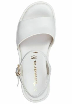 Tamaris Sandalen Met Plateauzool - White Leather -Deals Shoes Store 7093c201af0b4f9894329c674b2b4765