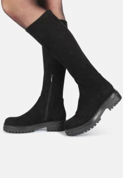 Cybele Lange Stretch - Laarzen - Black Microfiber