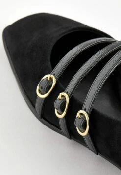 Next Forever Comfort Triple Strap Square Toe Flat Standard - Ballerina'S Met Enkelbandjes - Black -Deals Shoes Store 993ac21861234ee7925517f591a4ee4c