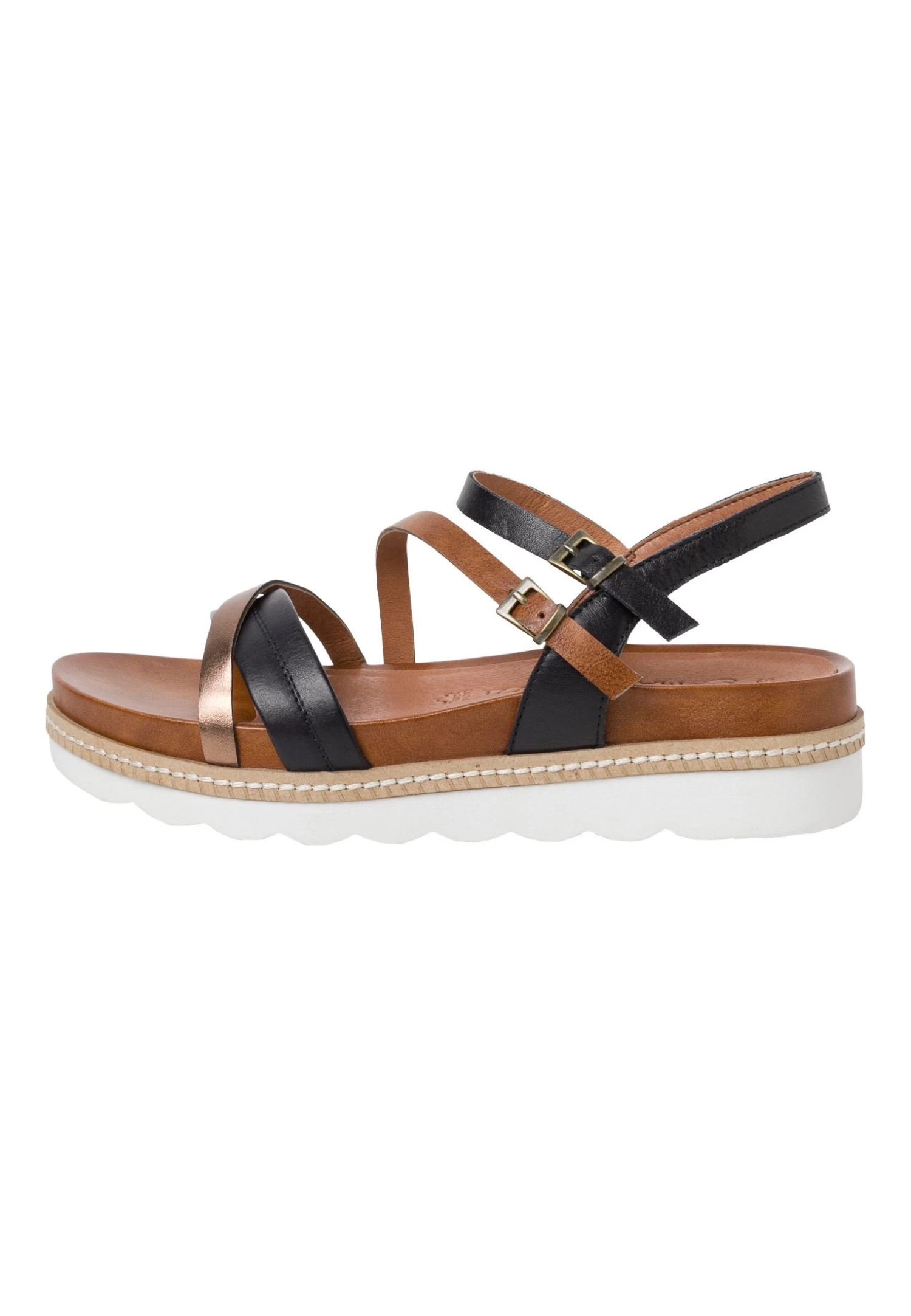 Marco Tozzi Sandalen Met Plateauzool - Navy Comb 1 Marco Tozzi Sandalen Met Plateauzool - Navy Comb