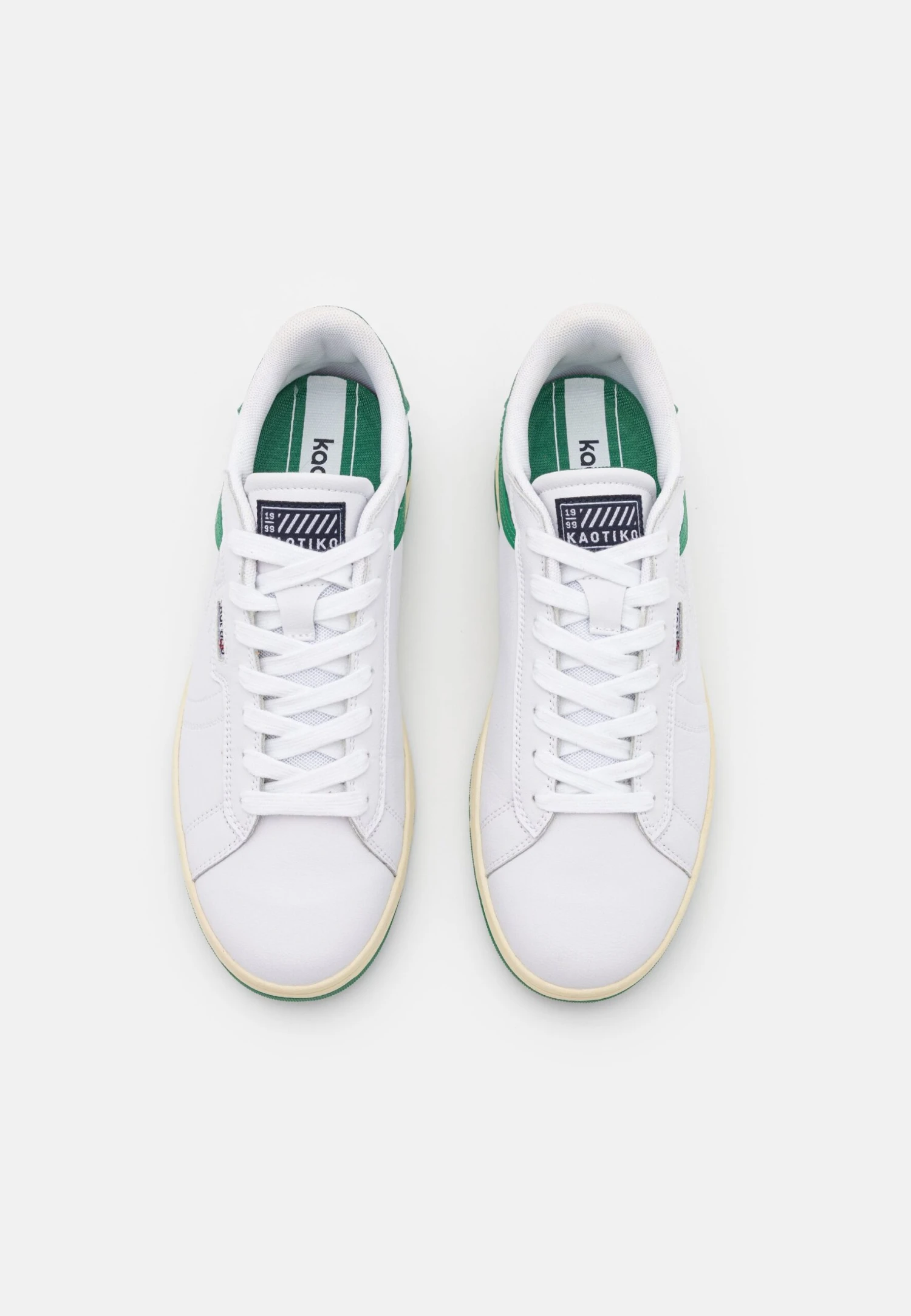Kaotiko Basket Basic Man - Sneakers Laag - White/Green 4 Kaotiko Basket Basic Man - Sneakers Laag - White/Green - Image 4