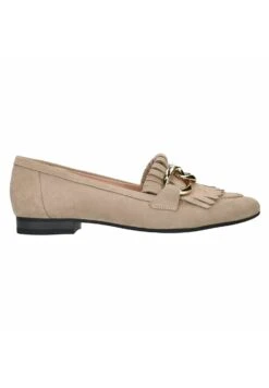 Mit Goldfarbener Kette - Instappers - Taupe -Deals Shoes Store b7a2308f827540fca1216fd9575ce87f