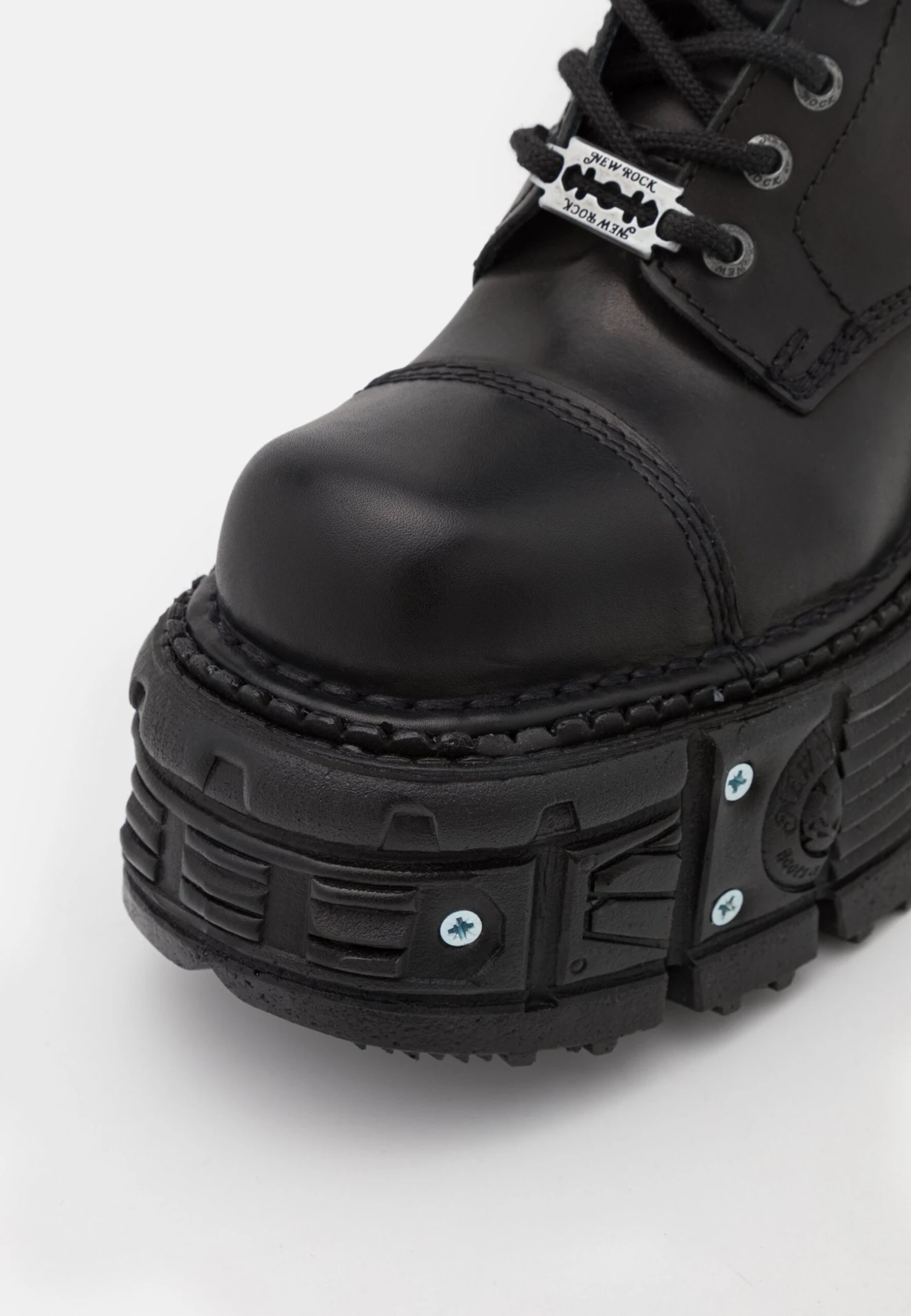 NEW ROCK Unisex - Enkellaarsjes Met Hoge Hak - Black 6 NEW ROCK Unisex - Enkellaarsjes Met Hoge Hak - Black - Image 6