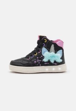 Geox Skylin Girl Light Up - Sneakers Hoog - Black/Multi-Coloured