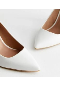 New Look Court- Hoge Hakken - White -Deals Shoes Store cecd7d15887d40cfa60a221673b48d0e