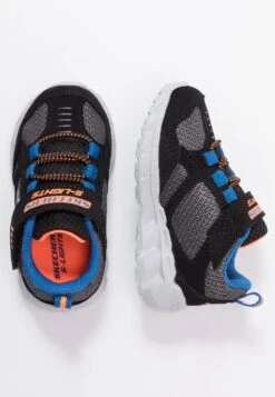 Skechers Magna Lights - Sneakers Laag - Black/Gray/Orange/Blue