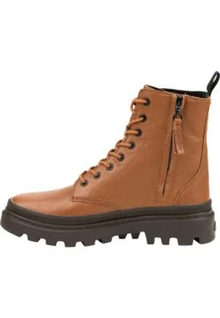 Palladium Pallatrooper - Enkellaarsjes Met Plateauzool - Mittelbraun