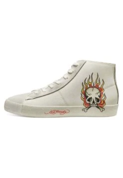 Ed Hardy Scuff Skull Flame - Sneakers Hoog - White White -Deals Shoes Store f35f45c664fc4b1082b6c549c4716d2b