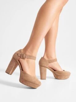 Bianco Biacarly Plateau- Plateaupumps - Sand