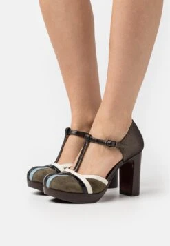 Chie Mihara Yarmin - Plateaupumps - Military/Iron/Leche/Black/Lake