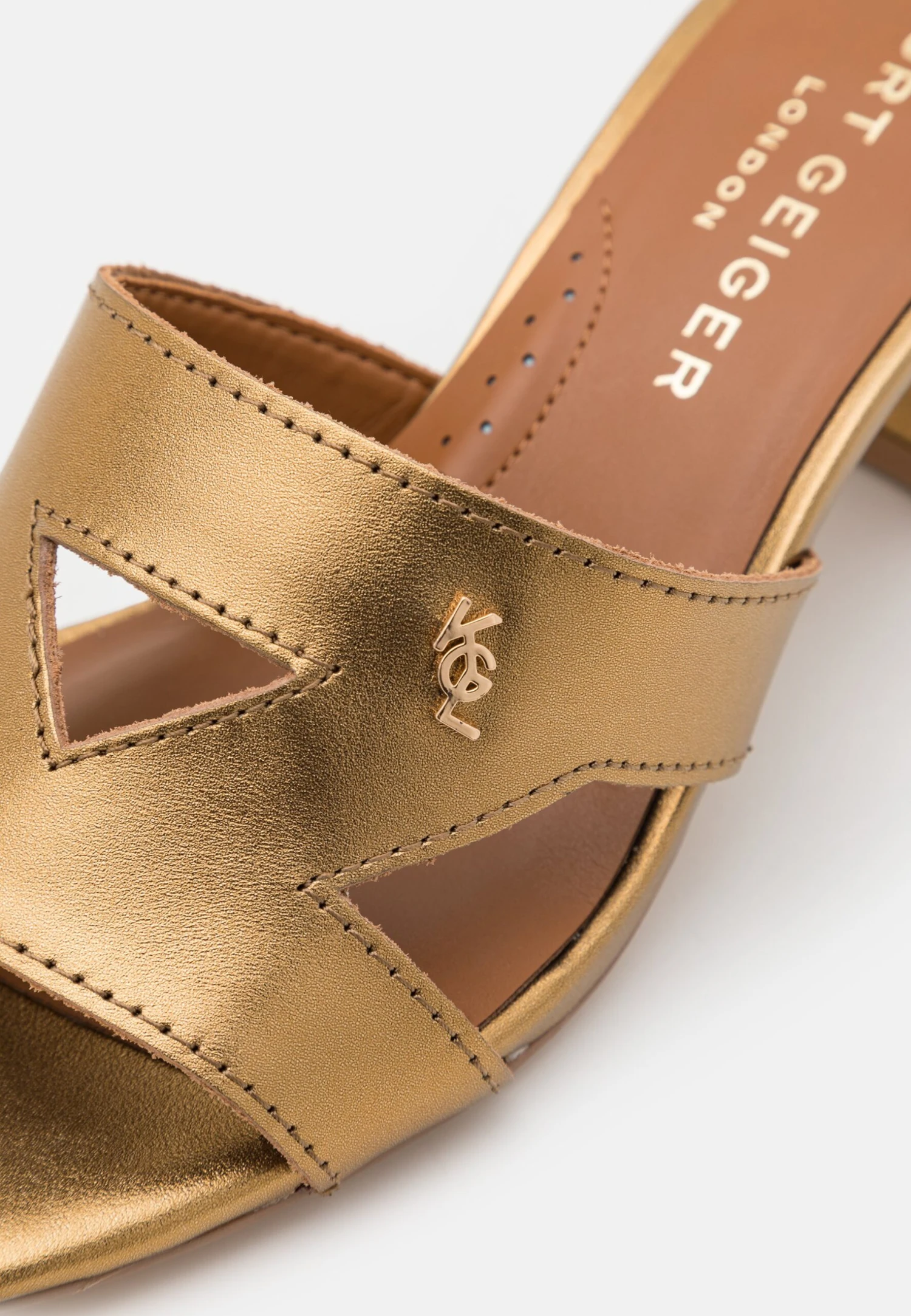 Kurt Geiger London Odina Block - Muiltjes Met Hak - Gold 7 Kurt Geiger London Odina Block - Muiltjes Met Hak - Gold - Image 7